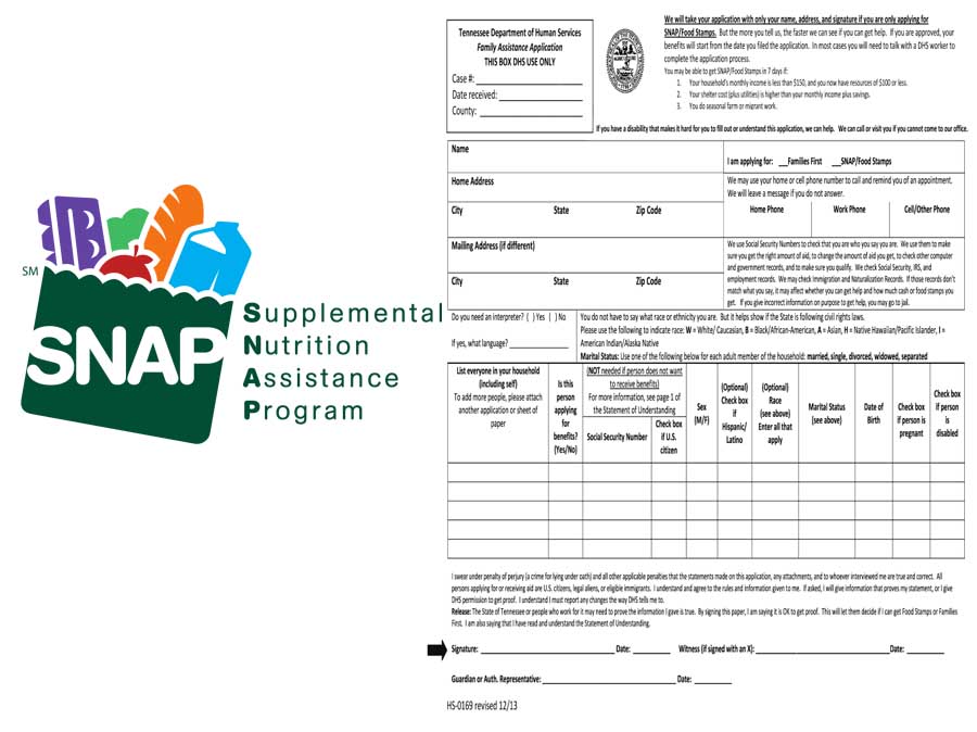 tennessee food stamp application