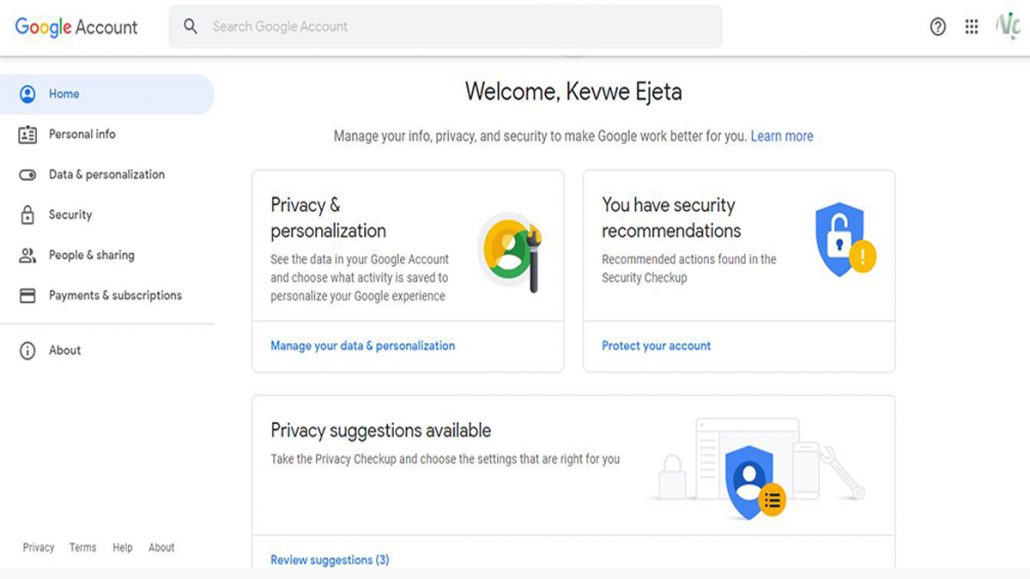 Google Account Settings - Manage Your Google Info, Privacy, And Security 