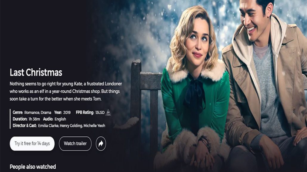 Last Christmas - Watch Last Christmas Movie on Netflix And Showmax 